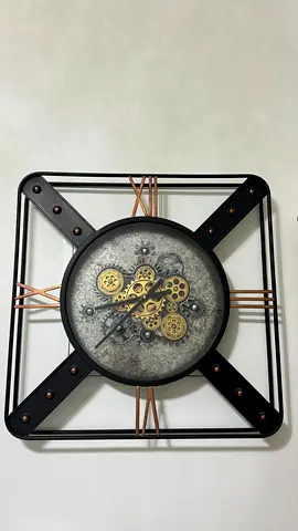 Industrial gears wall clock - metal frame decorative clock @ 149