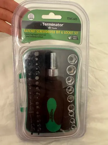 Terminator 46-piece Ratchet Screwdriver Bit  Socket Set - New in Pack