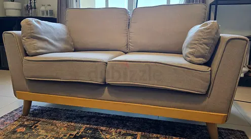 3+2+1-Seater Beige Fabric Sofa in Good Condition