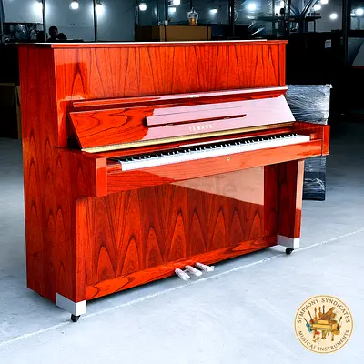 YAMAHA W104 Mindi Colour Upright Piano – Elegant Wood Finish | Classic Japanese