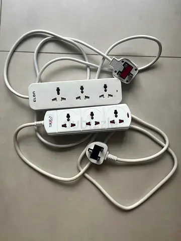 Used Elon and Rasco 3-socket Power Strip Extension with Surge Protector fuse