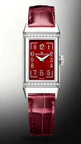 Jaeger-LeCoultre Reverso Classic Small with Burgundy Dial and Diamond Bezel - Preowned