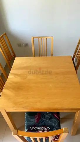 Ikea extendable 6 seater dining table and chairs for sale