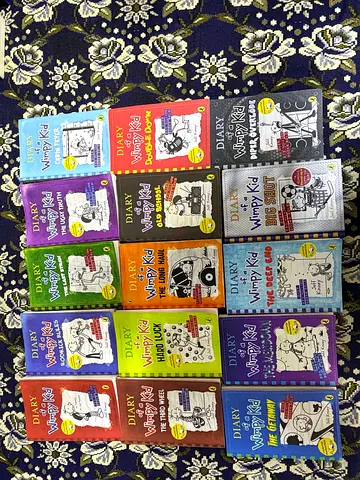 Collection of 15 Diary of a Wimpy Kid books - assorted titles