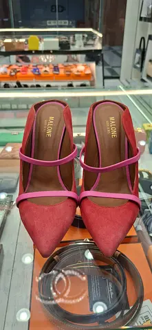 Malone Souliers Pink Suede Pointed Toe Flats