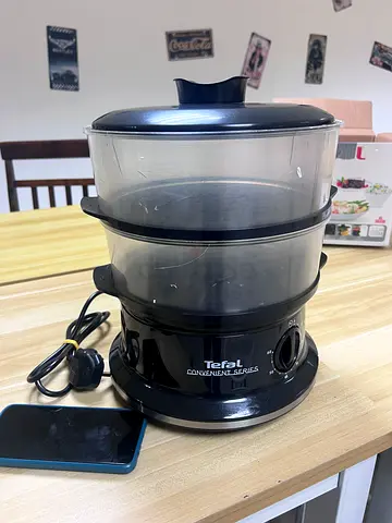 Tefal Food Steamer - 3-Tier Electric Steamer, Good Working Condition