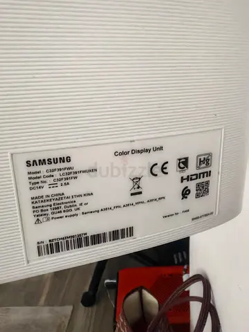 Samsung C32F391FW 32-inch Curved Monitor - White (Used) perfect condition with arm for sale