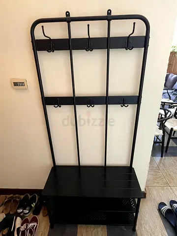 IKEA coat rack and bench with shoe storage (good condition, NEGOTIABLE)