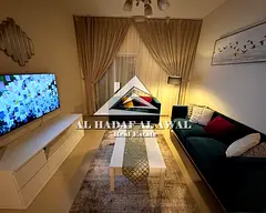 One bedroom and living room for monthly rent in Al Taawun area with free internet