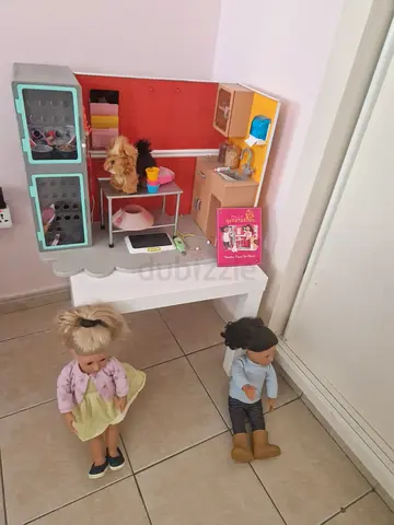 Kids doll playset with two dolls and accessories