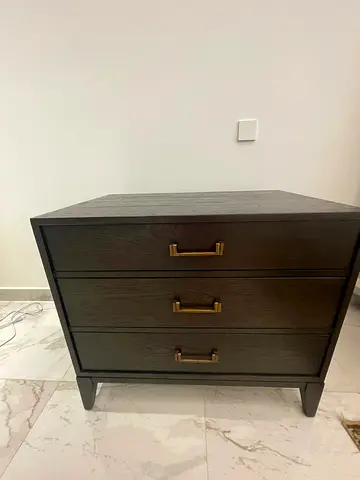 2x Restoration Hardware Brown Oak nightstand
