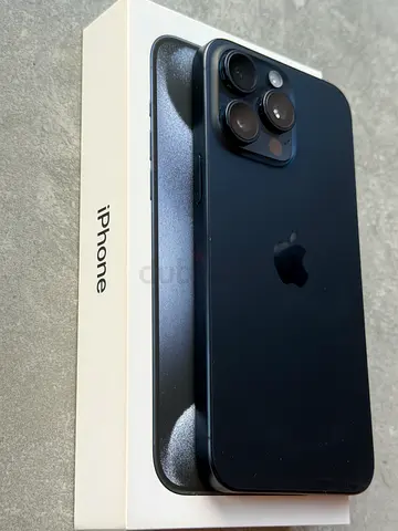iPhone 15 Pro Max (Titanium Blue) - 512GB, 88% BH, with Box and protective glass