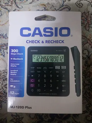Casio MJ-120D Plus 12-digit Check  Recheck Calculator - Brand New in Box