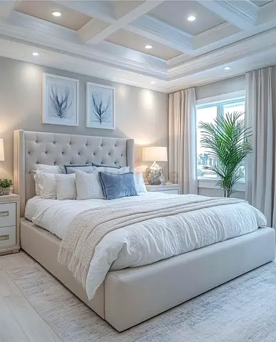 Modern Tufted Upholstered Bed Frame can be customised in different colours sizes