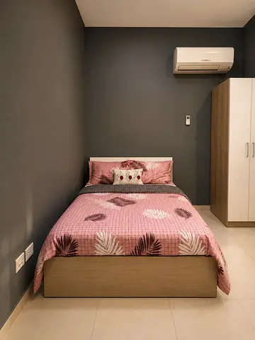Queen Bed with Mattress and Wardrobe in Excellent Condition