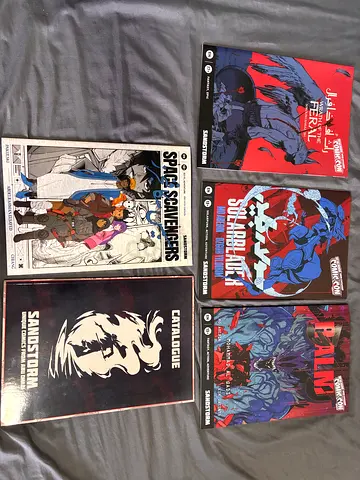 Set of 5 Sandstorm Comics / Graphic Novels – Collection including Space Scavengers  Catalogue