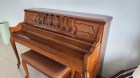 Well-maintained Upright Piano in Wood Finish - Fully Functional