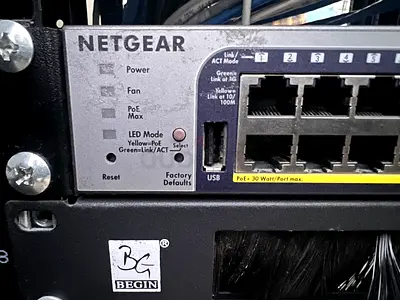 Netgear Rackmount PoE Network Switch - 48 Port (2pcs with rack )