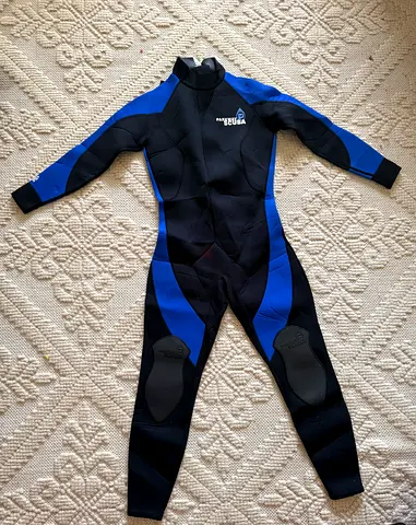 Used Parkway Scuba Wetsuit - Short Sleeve, Blue/Black, Size Medium