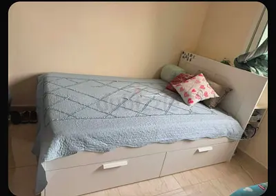 Double Bed with Mattress  Storage Drawers for Sale – Excellent Condition