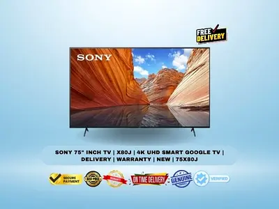 Sony 75 Inch TV | X80J | 4K UHD Smart Google TV | Delivery | Warranty | New | 75X80J
