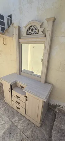 IKEA White Wooden Dresser with Mirror and Drawers - Good Condition for urgent sale