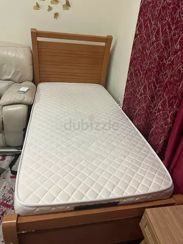 6 MonthsOld brand new  Single Bed and Mattresses For Sale (brought from IKEA) with side table