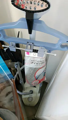 Standing Garment Steamer with Hanger and Ironing Board Attachment