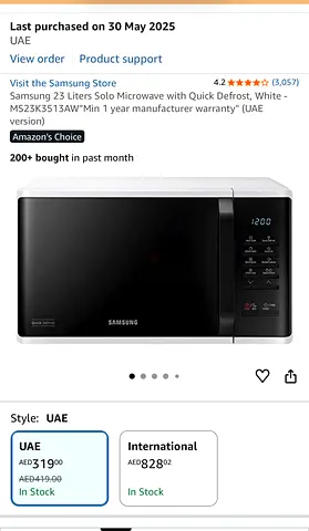 Samsung 23L Solo Microwave (White/Silver) - Good Working Condition