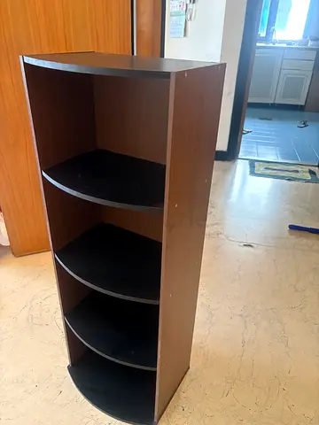 Dark Wood 4 tier Shelf / Bookcase Unit