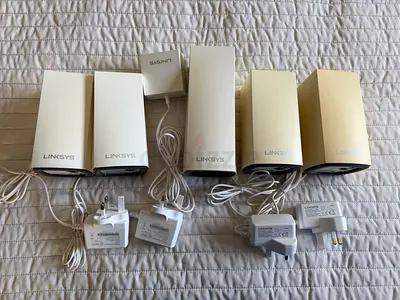 Set of 5 mesh Linksys routers..good working condition!