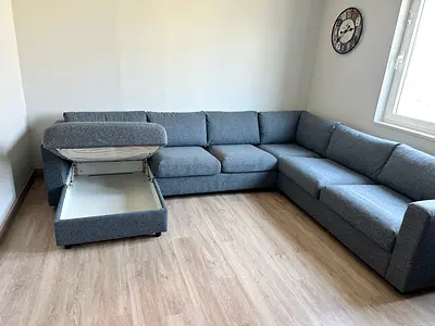 Large  ikea vimle corner U shape sofa bed with storage