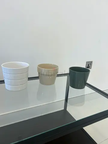 Three plant pots