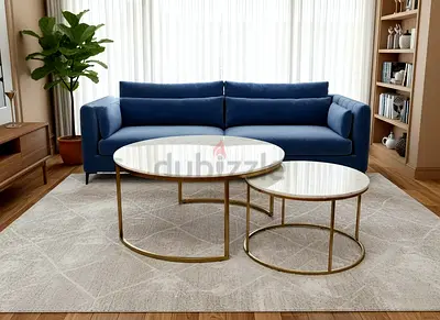 Pottery barn coffee tables top marble 97x97 cm H48 cm Small 64x64 cm H42 cm