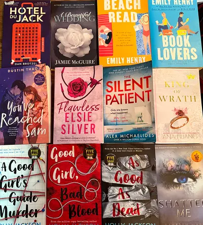 Paperback fiction collection — 12 novels