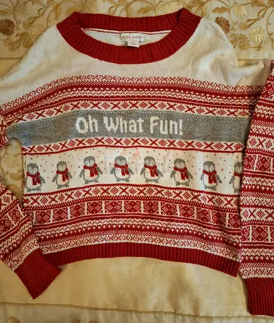 Penguins Christmas sweater S