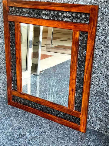 Marina antique mirror- solid wood frame