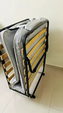 Foldable Guest Bed with Mattress - Good Condition