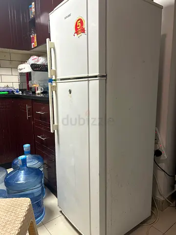 Used double-door refrigerator/freezer - working, some wear