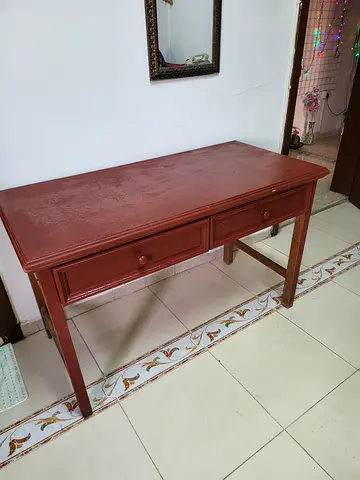 TABLE-Hard Wooden Study-computer Desk  with storage Drawers - Solid Build