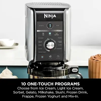 Ninja Creami Deluxe 11 in 1  One-Touch Frozen Dessert maker with 3 Tubs