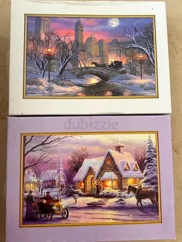 Two 1000-piece Winter Scene Jigsaw Puzzles (Collectors Edition) 10 for each