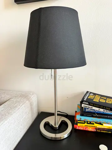 IKEA Modern black table lamp with chrome base - good condition