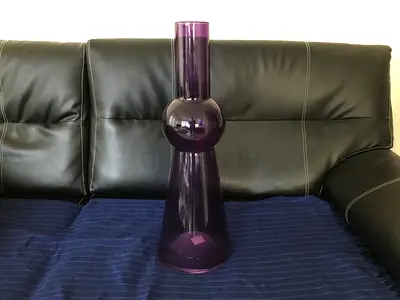 Vintage IKEA FYLLIG Glass 23” Purple Vase