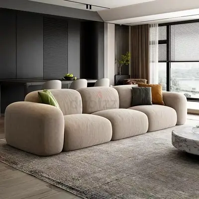Modern Large Cream Modular Sofa