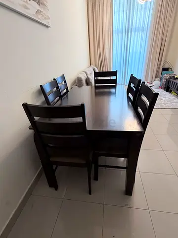 dining table- 6 chairs