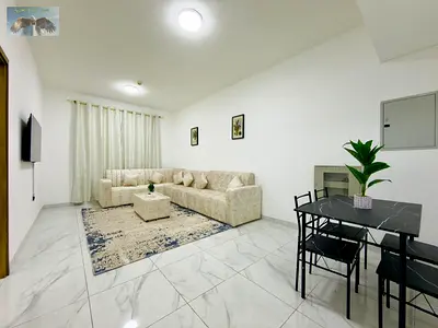 One bedroom and living room with balcony, newly furnished, with private parking, including bills and internet.