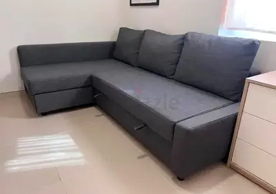 Ikea L shape sofa store cum bed and you can fix the