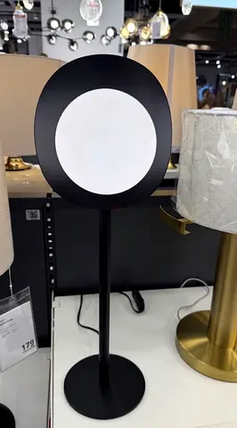 Modern Black Round LED Table Lamp — Minimalist Desk/Bedside Light - original price is 140