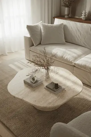 HomeKode - Harlowe Travertine Coffee Table (120cm x 38cm)